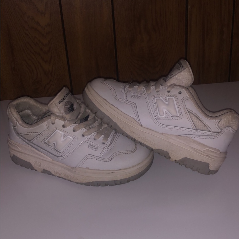 New Balance White and Gray Sneakers